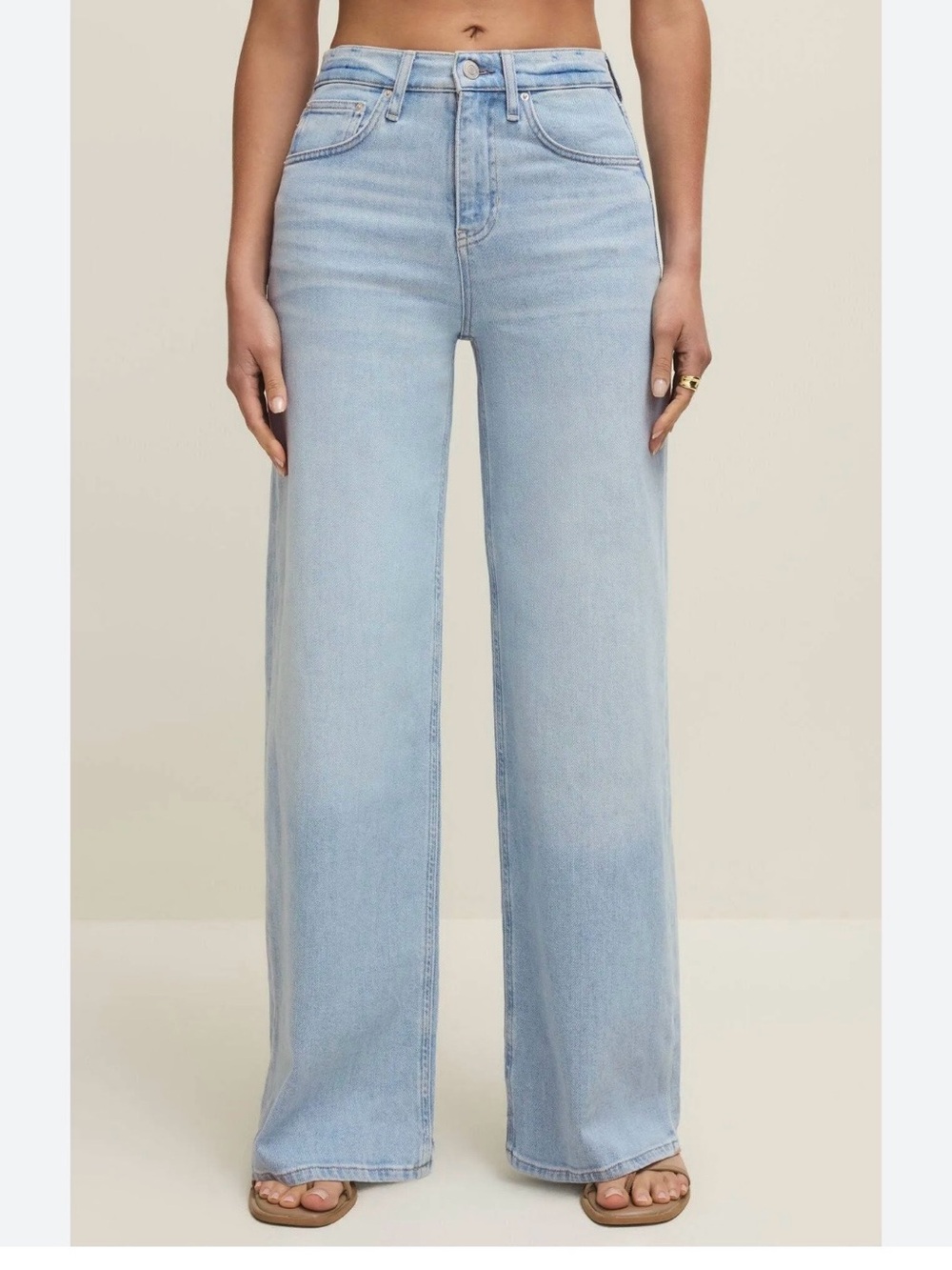 Z Supply Light Blue Wide-Leg Jeans